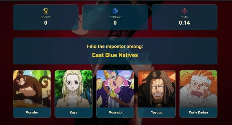 One Piece Impostor - find the character that doesn't belong to the category